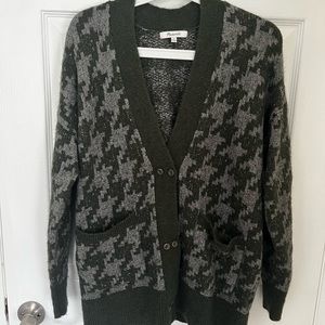 Madewell Allston Double-Button Cardigan Sweater in Houndstooth